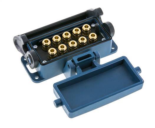 Messing-Multikupplungsmuffe 10x6 mm Steckverbindungen Entriegelungsschutz