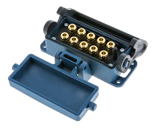 Messing-Multikupplungsmuffe 10x6 mm Steckverbindungen Entriegelungsschutz