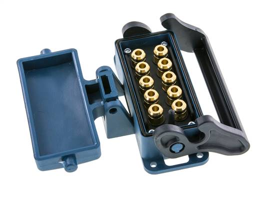 Messing-Multikupplungsmuffe 10x6 mm Steckverbindungen Entriegelungsschutz