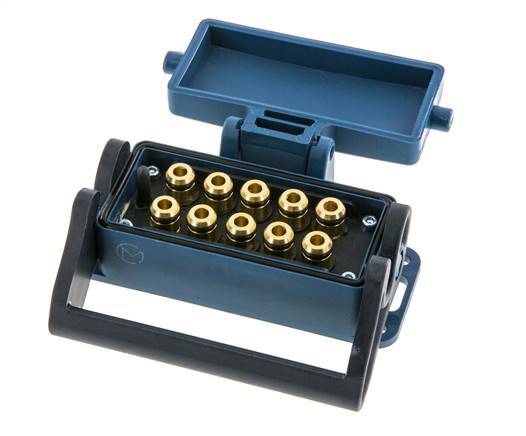 Messing-Multikupplungsmuffe 10x6 mm Steckverbindungen Entriegelungsschutz