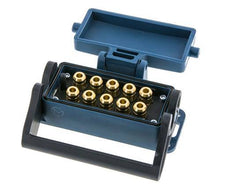 Messing-Multikupplungsmuffe 10x6 mm Steckverbindungen Entriegelungsschutz