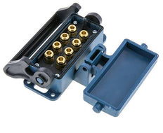 Messing-Multikupplungsmuffe 8x8 mm Steckverbindungen Entriegelungsschutz