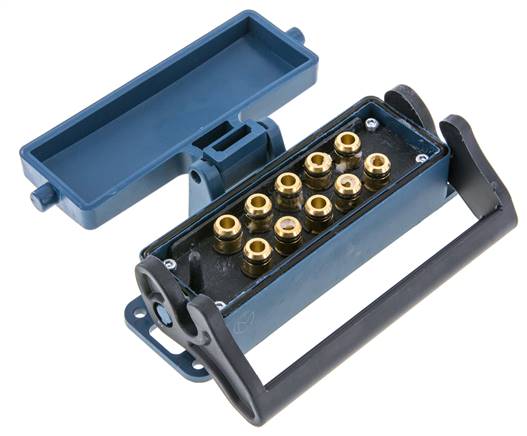 Messing-Multikupplungsmuffe 10x8 mm Steckverbindungen Entriegelungsschutz