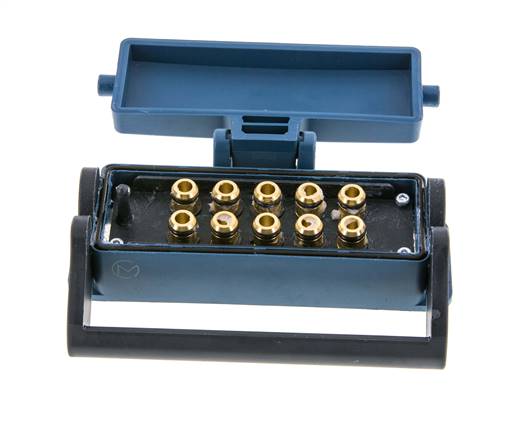 Messing-Multikupplungsmuffe 10x8 mm Steckverbindungen Entriegelungsschutz