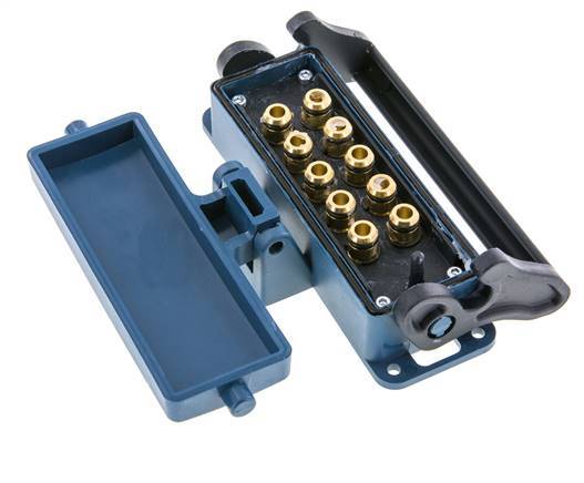 Messing-Multikupplungsmuffe 10x8 mm Steckverbindungen Entriegelungsschutz