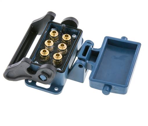 Messing-Multikupplungsmuffe 6x6 mm Steckverbindungen Entriegelungsschutz Doppelabsperrung