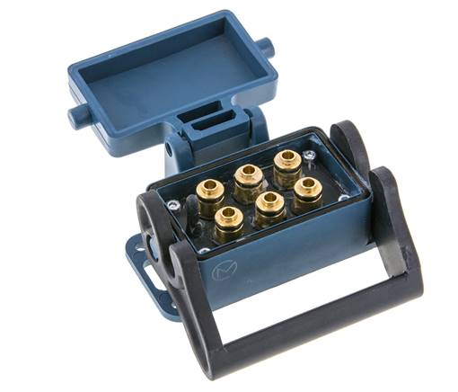 Messing-Multikupplungsmuffe 6x6 mm Steckverbindungen Entriegelungsschutz Doppelabsperrung