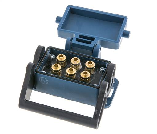 Messing-Multikupplungsmuffe 6x6 mm Steckverbindungen Entriegelungsschutz Doppelabsperrung