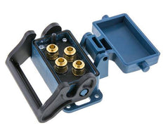 Messing-Multikupplungsmuffe 4x8 mm Steckverbindungen Entriegelungsschutz Doppelabsperrung