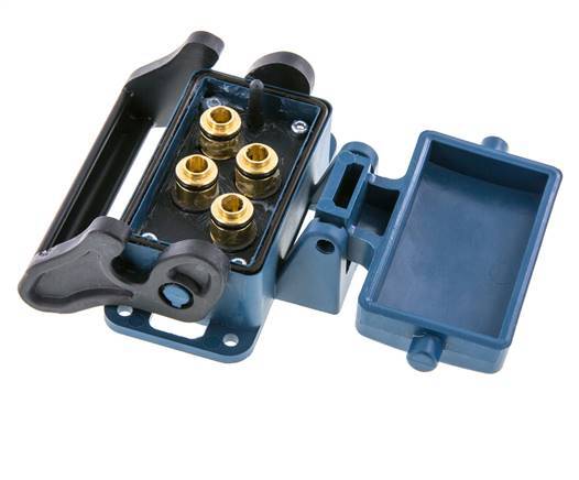 Messing-Multikupplungsmuffe 4x8 mm Steckverbindungen Entriegelungsschutz Doppelabsperrung