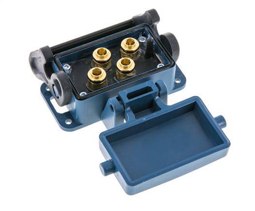 Messing-Multikupplungsmuffe 4x8 mm Steckverbindungen Entriegelungsschutz Doppelabsperrung