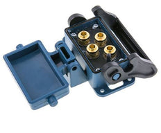 Messing-Multikupplungsmuffe 4x8 mm Steckverbindungen Entriegelungsschutz Doppelabsperrung