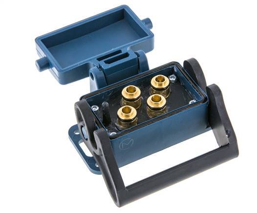 Messing-Multikupplungsmuffe 4x8 mm Steckverbindungen Entriegelungsschutz Doppelabsperrung