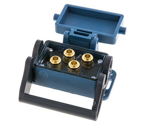 Messing-Multikupplungsmuffe 4x8 mm Steckverbindungen Entriegelungsschutz Doppelabsperrung