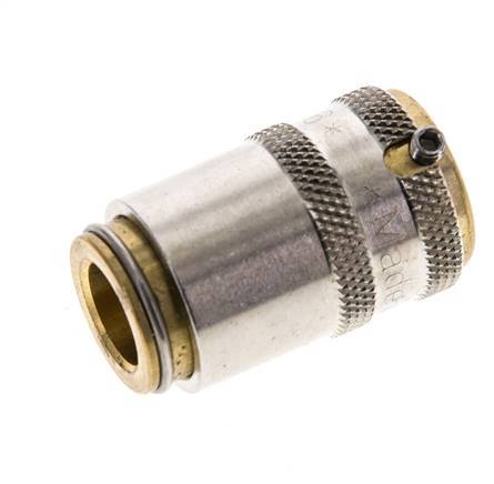 Messing DN 6 Formkupplungsmuffe D9 mm Entriegelungsschutz