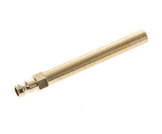 Brass DN 6 Mold Coupling Plug 10x100 mm Push-in Connections