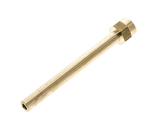 M14x1,5 Innengewinde Messingrohr 120 mm lang