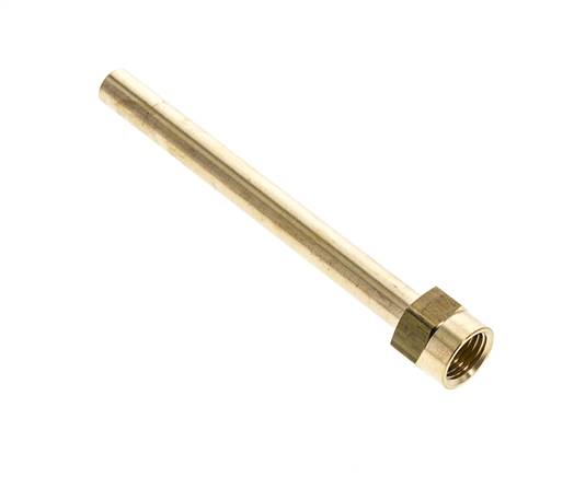 M14x1,5 Innengewinde Messingrohr 120 mm lang