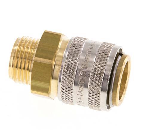 Brass DN 9 Mold Coupling Socket G 3/8 inch Male Threads