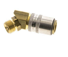 Messing DN 9 Formkupplung Muffe G 3/8 Zoll Außengewinde 45-deg