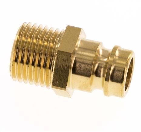 Messing DN 9 Form-Kupplungsstopfen M16x1,5 Außengewinde Doppelte Absperrung