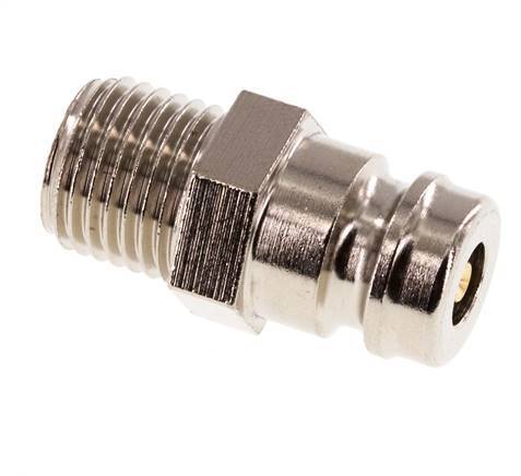 Messing DN 9 Form-Kupplungsstopfen G 1/4 Zoll Außengewinde Doppelte Absperrung