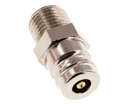 Messing DN 9 Form-Kupplungsstopfen G 1/4 Zoll Außengewinde Doppelte Absperrung