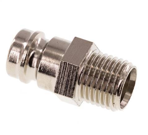 Messing DN 9 Form-Kupplungsstopfen G 1/4 Zoll Außengewinde Doppelte Absperrung