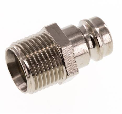 Brass DN 9 Mold Coupling Plug G 3/8 inch Male Threads Double Shut-Off