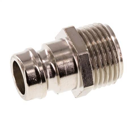 Messing DN 9 Form-Kupplungsstecker G 3/8 Zoll Außengewinde [5 Stück]