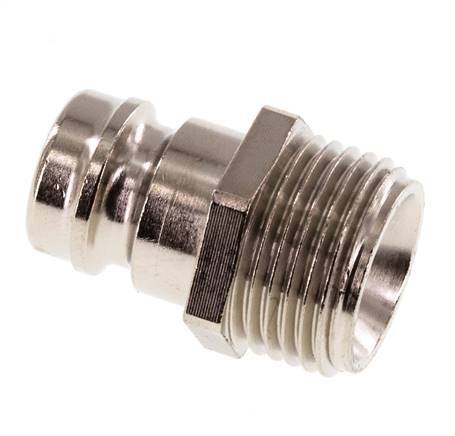 Messing DN 9 Form-Kupplungsstecker G 3/8 Zoll Außengewinde [5 Stück]