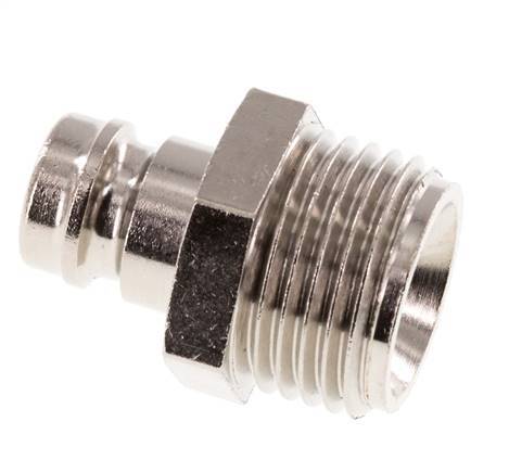 Messing DN 9 Form-Kupplungsstecker G 1/2 Zoll Außengewinde [2 Stück]