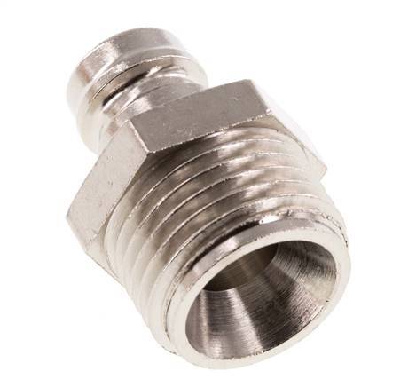 Messing DN 9 Form-Kupplungsstecker G 1/2 Zoll Außengewinde [2 Stück]