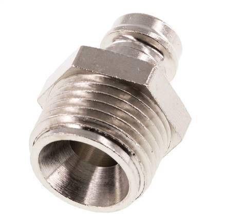 Messing DN 9 Form-Kupplungsstecker G 1/2 Zoll Außengewinde [2 Stück]