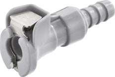 PP DN 3.2 Linktech Kupplungsmuffe 6.4 mm Schlauchsäule Doppelabsperrung Grau Serie 20