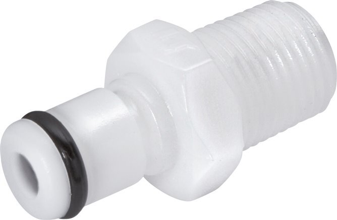POM DN 3.2 Linktech Coupling Plug 1/8 inch Male NPT Threads 20 Series