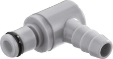 PP DN 3.2 Linktech Kupplungsstecker 6.4 mm Schlauchsäule Grau 90-deg 20 Serie