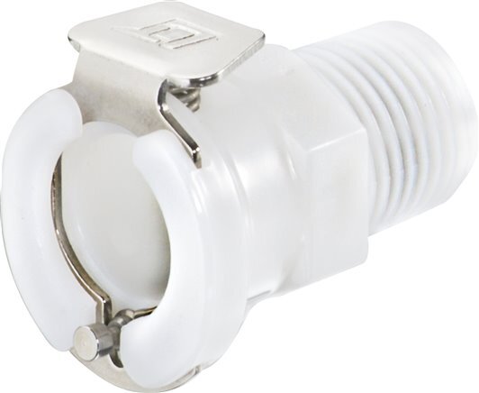 POM DN 6.4 Linktech Coupling Socket R 3/8 inch Male Threads 40 Series