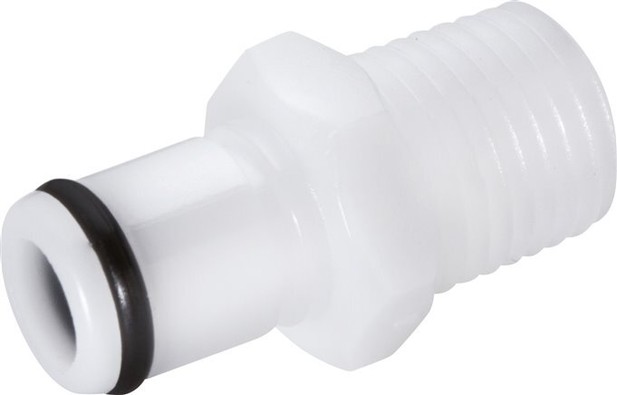 POM DN 6.4 Linktech Coupling Plug R 1/4 inch Male Threads 40 Series