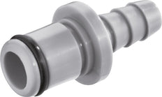 PP DN 6.4 Linktech Coupling Plug 6.4 mm Hose Pillar Double Shut-Off Grey 40 Series