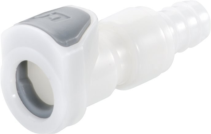 POM DN 6.4 Linktech Coupling Socket 6.4 mm Hose Pillar Double Shut-Off 50 Series