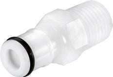 POM DN 6.4 Linktech Coupling Plug R 1/4 inch Male Threads Double Shut-Off 50 Series