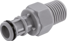 PP DN 6.4 Linktech Kupplungsstecker 1/4 Zoll NPT-Außengewinde Doppelte Absperrung Serie 50