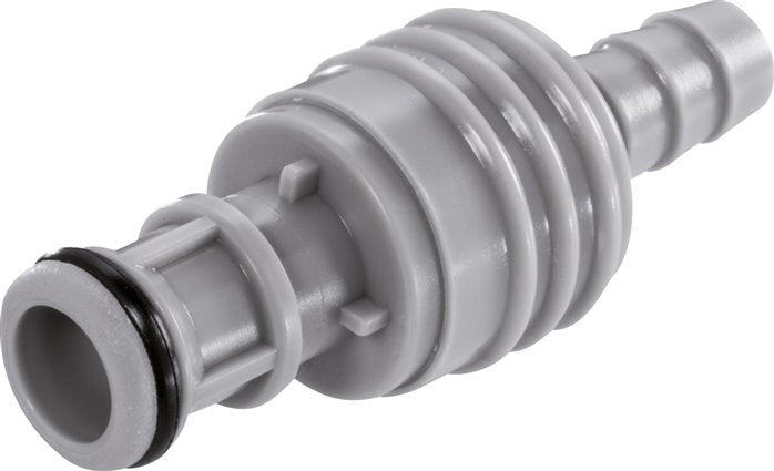 PP DN 6.4 Linktech Coupling Plug 6.4 mm Hose Pillar Double Shut-Off 50 Series