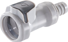 PP DN 9.5 Linktech Coupling Socket 12.7 mm Hose Pillar Double Shut-Off 60 Series