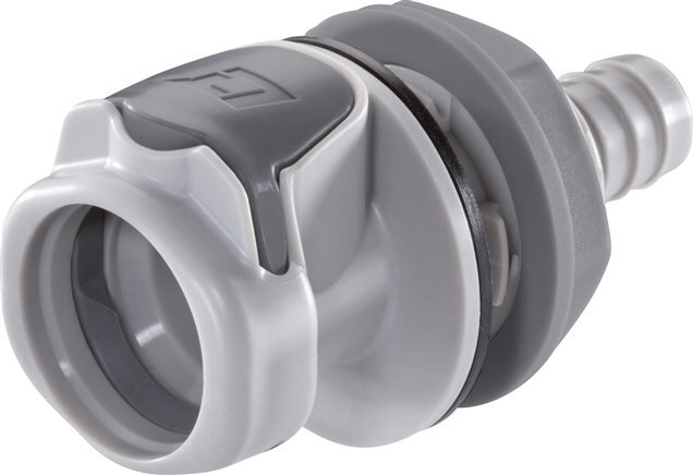 PP DN 9,5 Linktech-Kupplungsmuffe 9,5 mm Schlauchsäule Bulkhead 60 Serie