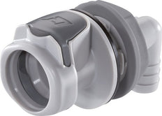 PP DN 9.5 Linktech Coupling Socket 12.7 mm Hose Pillar Bulkhead Double Shut-Off 90-deg 60 Series