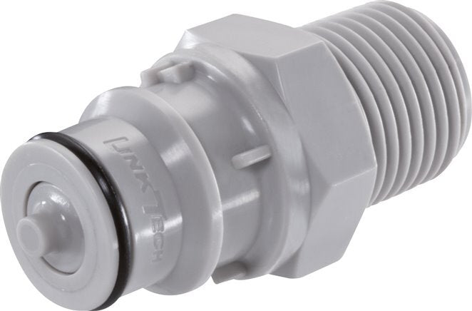 PP DN 9.5 Linktech Coupling Plug 1/2 inch Male NPT Threads 60 Series