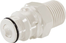 PSU DN 9,5 Linktech-Kupplungsstecker 1/2 Zoll NPT-Außengewinde Doppelt absperrend Serie 60