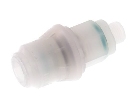 PVDF DN 5 Kupplungsmuffe G 1/8 Zoll Außengewinde